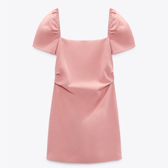 Light Pink Mini Dress | Cross back - Picture 3 of 4